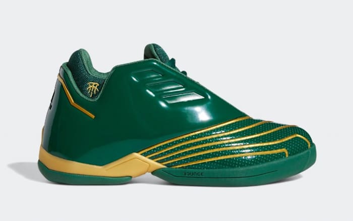 Adidas released the sneakers worn by LeBron James in high school. The adidas T-Mac 2 'SVSM' colorway is on sale now.